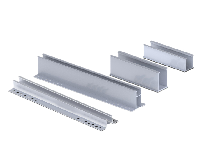Beliebte Mini-Schienen, europäischer Lagerbestand, sofort lieferbar – ideal für die Installation von Solarmodulen auf Metalldächern
