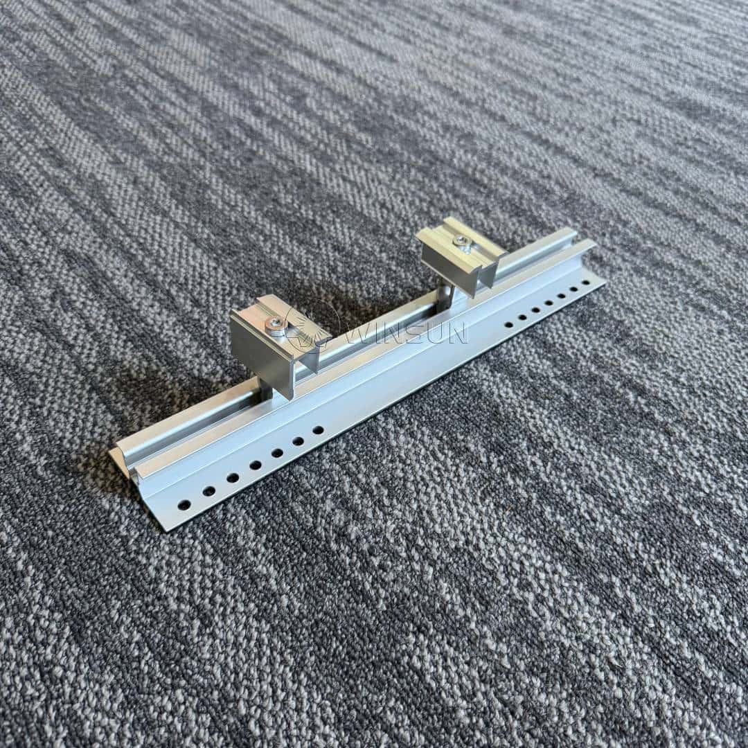 Mini Rail for Trapezoidal Metal Roof Mini Rail for Solar Panel Installation