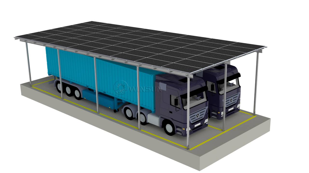 Solar Carport Mounting System for Truck Carport Solar Mounting System